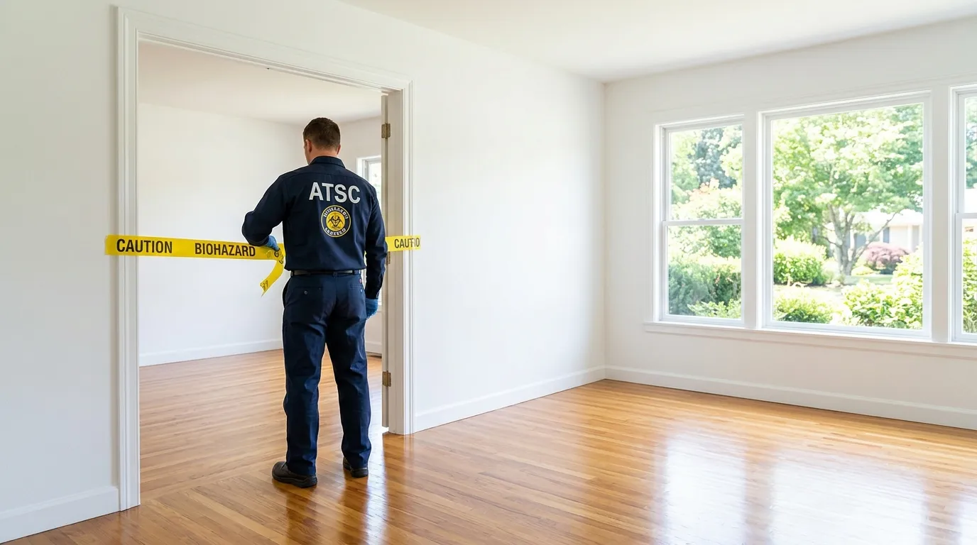 Certified biohazard cleanup crew performing Decomposition Cleanup in Rocky Point